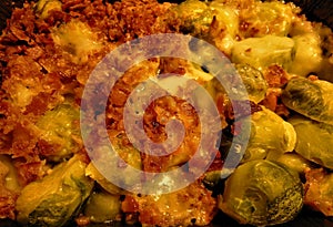 Baked Brussel Sprouts with Cheese