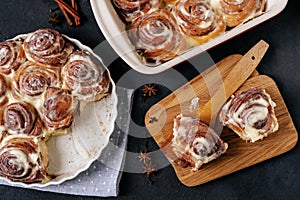 Baked Buns Cinnamon and Clove Ingredients Top View