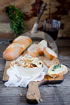 Baked Camembert cheese