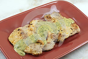 Baked chicken breasts with cream sauce