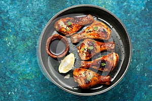 Baked chicken drumsticks with soy sauce