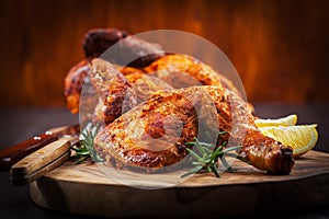 Baked chicken with herbs