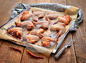 Baked Chicken Wings with Honey.