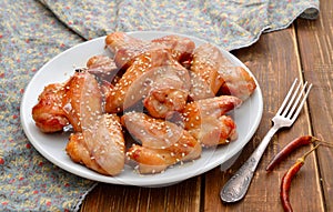 Baked Chicken Wings with Honey.