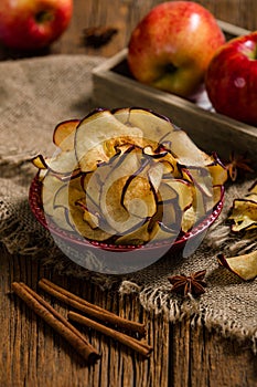 Baked Cinnamon Red Apple Chips