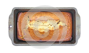 Baked Date Bread Loaf Overhead View