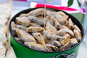 Baked dumplings with sugar