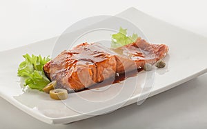 Baked fillet of salmon dressing by narsharab