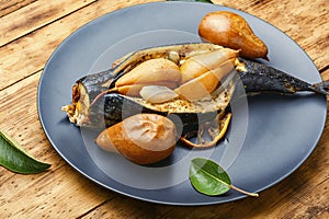 Baked fish mackerel