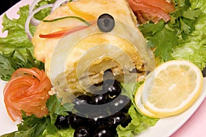 Baked fish with vegetable