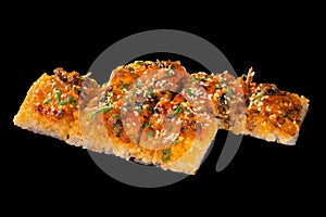 Baked flat mussel roll