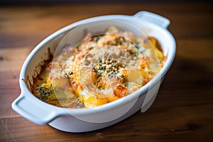 baked gnocchi casserole with melted cheese