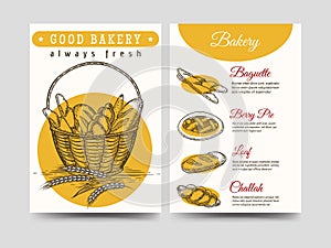 Baked goods brochure flyer template