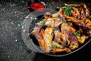 Baked grilled chicken wings