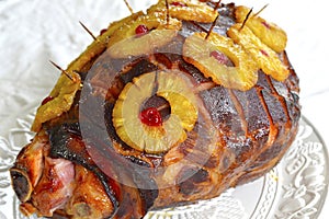 Baked ham.