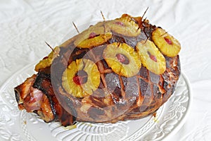 Baked ham.