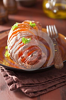 Baked hasselback potatoes