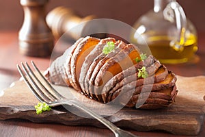 Baked hasselback potatoes