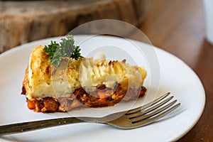 Baked Irish pie with minced meat