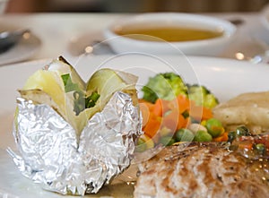 Baked Potato and steak