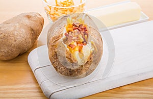 Baked Potatoes with Bacon and Cheese