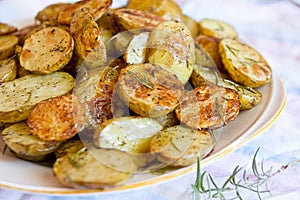 Baked potatoes photo
