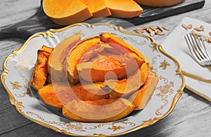 Baked pumpkin food photo