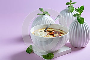 Baked rice pudding. Turkish cuisine