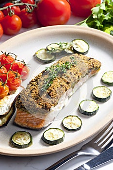 Baked salmon