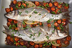 Baked Seabass Fish