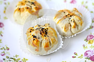 Baked Siew Pau-Chinese Cake