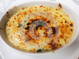 Baked spinach with cheese or spinach cheese bake