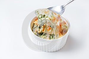 Baked spinach with chesse