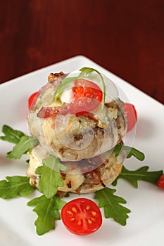 Baked stuffed mushrooms