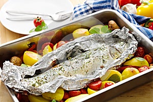 Baked trout