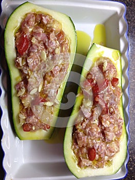 Baked zucchini