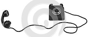 Bakelite telephone with long cable photo