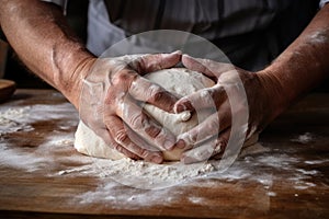 Baker bakery chef baking kitchen cook table flour homemade food prepare bread dough