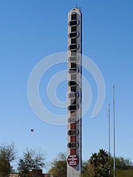 World`s tallest thermometer, Baker, California photo