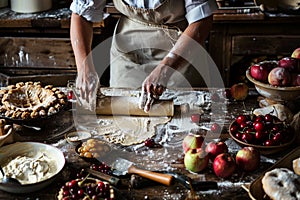 Baker Making Pie Crust