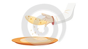 Baker Shaping Dough Vector, Bread Making Process, Culinary, vector design Generative AI