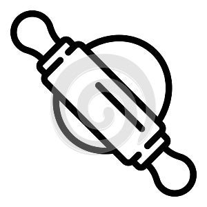 Bakers rolling pin icon, outline style