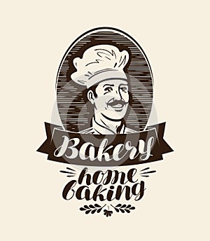 Bakery, bakehouse logo or label.