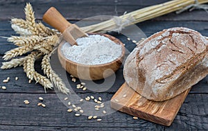 Bakery Bread on a Wooden Table