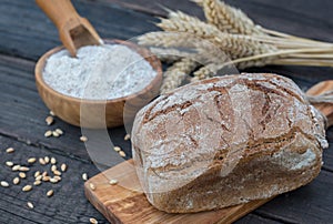 Bakery Bread on a Wooden Table