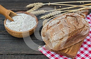 Bakery Bread on a Wooden Table