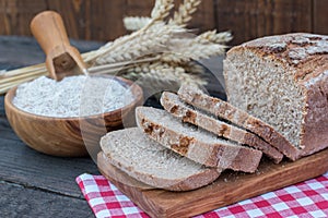 Bakery Bread on a Wooden Table