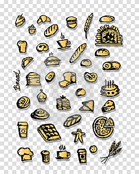 Bakery collection, sketch for your design photo