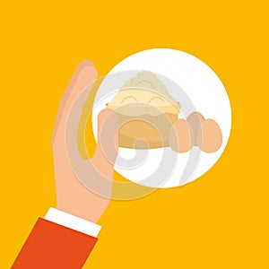 Bakery cooking hand flour eggs