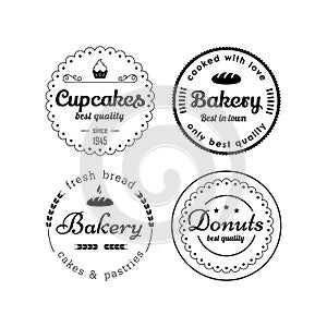 Bakery and cupcakes labels